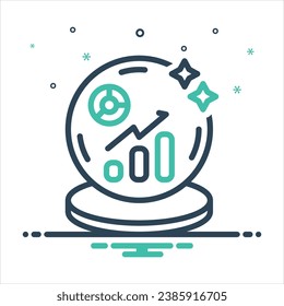 Icono de mezcla de colores vectoriales para predicción