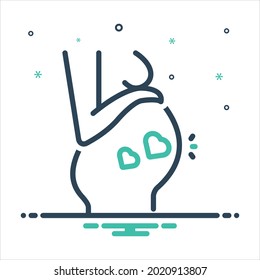 Vector colorful mix icon for pregnant