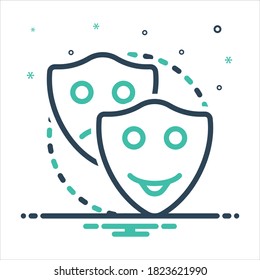 Icono de mezcla de colores vectorial para pretender