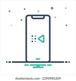 Vector colorful mix icon for prev
