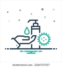 Vector colorful mix icon for preventing