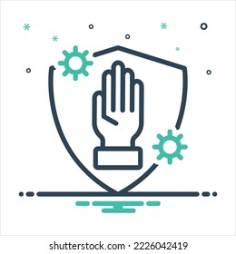 Vector colorful mix icon for prevention