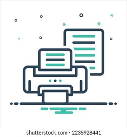 Icono de mezcla de colores vectorial para las impresiones