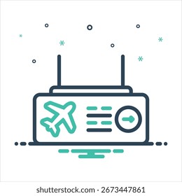 Icono de mezcla de colores de Vector para embarque prioritario