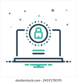 Vector colorful mix icon for privacy