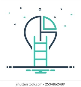 Icono de mezcla de colores de Vector para la resolución de problemas