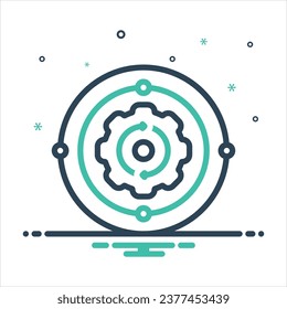 Vector colorful mix icon for process
