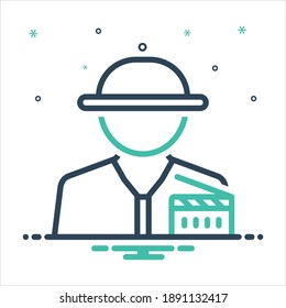 Vector colorful mix icon for producer
