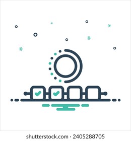 Vector colorful mix icon for progress