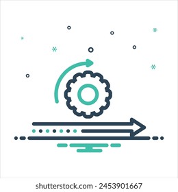 Vector de mezcla colorida para el progreso