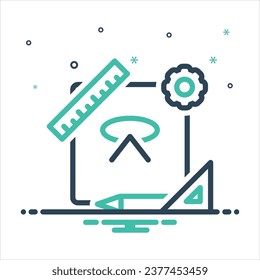 Vector colorful mix icon for project