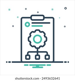 Vector colorful mix icon for project management