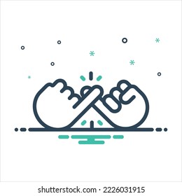 Vector colorful mix icon for promise