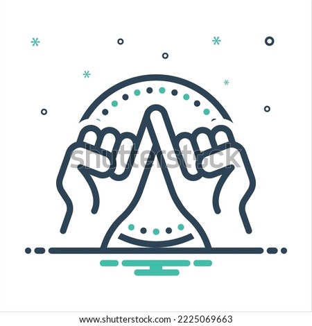 Vector colorful mix icon for promising