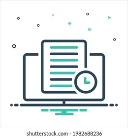 Vector colorful mix icon for promptly