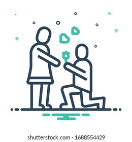 Vector colorful mix icon for propose