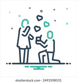Vector colorful mix icon for propose