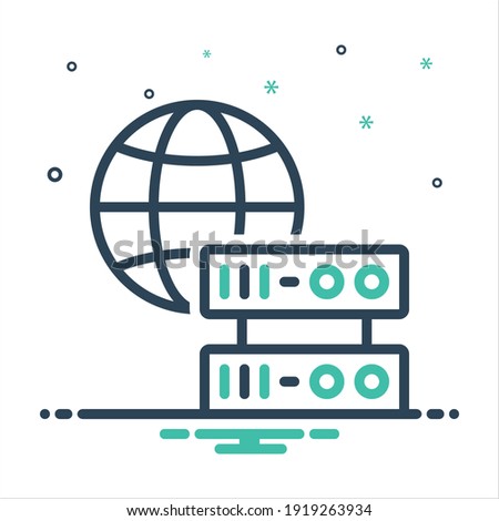 Vector colorful mix icon for proxy