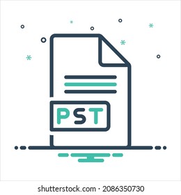 Vector colorful mix icon for pst