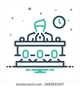 Vector colorful mix icon for public speaking