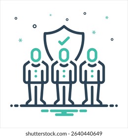 Vector colorful mix icon for public trust