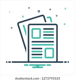 Vector colorful mix icon for publication
