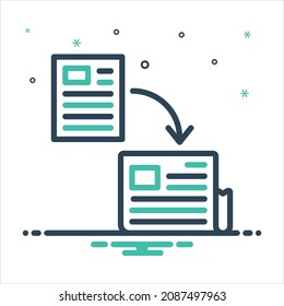 Vector colorful mix icon for publishing