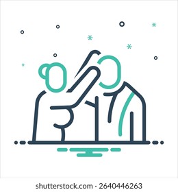 Vector colorful mix icon for puja