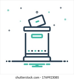 Vector colorful mix icon for put