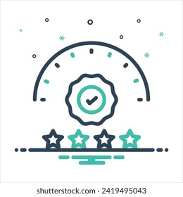 Vector colorful mix icon for quality