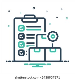 Vector colorful mix icon for quality control