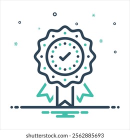 Vector colorful mix icon for quality
