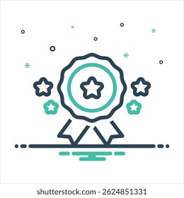 Icono colorido de la mezcla del Vector para la garantía de calidad