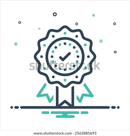 Vector colorful mix icon for quality