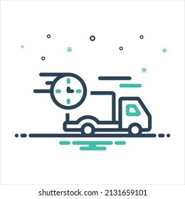 Icono de mezcla colorida vectorial para rápido