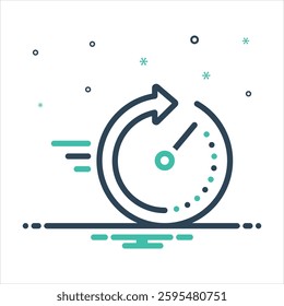 Vector colorful mix icon for quick
