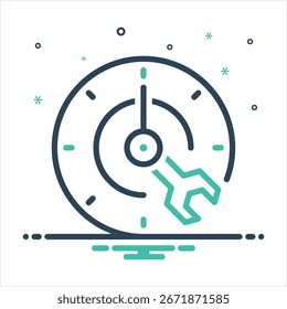 Icono colorido de la mezcla del Vector para el servicio rápido