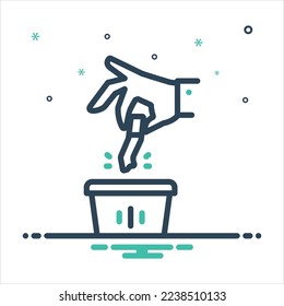 Vector colorful mix icon for quit