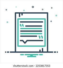 Vector colorful mix icon for quote