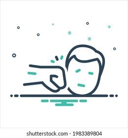 Vector colorful mix icon for rage