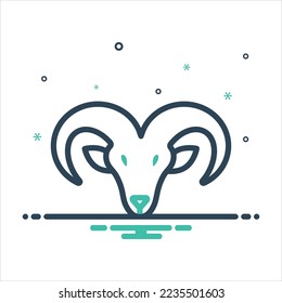 Vector colorful mix icon for ram