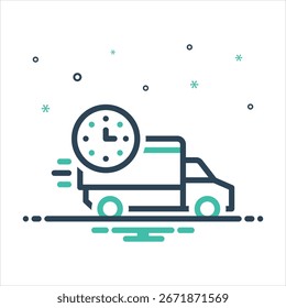 Vector colorful mix icon for rapid delivery