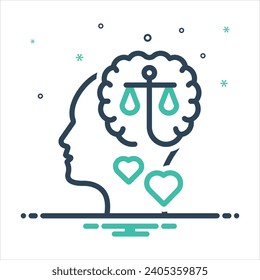 Vector colorful mix icon for rationality