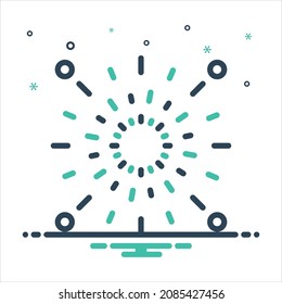 Vector colorful mix icon for rays