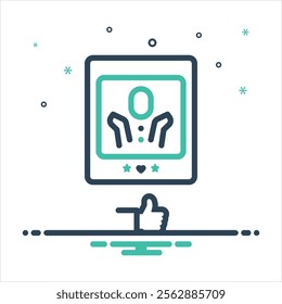 Vector colorful mix icon for reaction