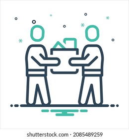 Vector colorful mix icon for receive