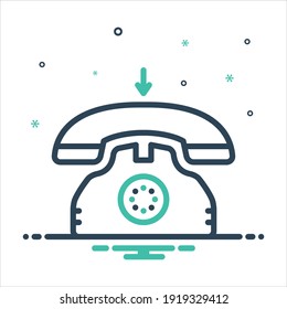 Vector colorful mix icon for receiver