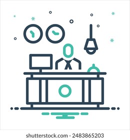 Vector colorful mix icon for reception