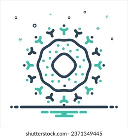 Icono de mezcla colorida vectorial para receptor
