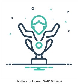 Vector colorful mix icon for recognition